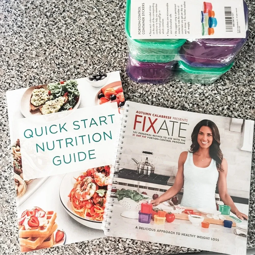 Original Fixate Cookbook, Portion Fix Containers + Nutrition Guide - Picture 1 of 4